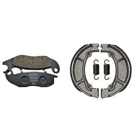 Front & Rear (combo) Brake Pad + Brake Shoe Set Compatible For Honda Shine Latest Models (dp9+bss01)