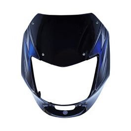 Head Light Visor Mask Compatible For Bajaj Cp-100 Dlx 2015 Black Blue