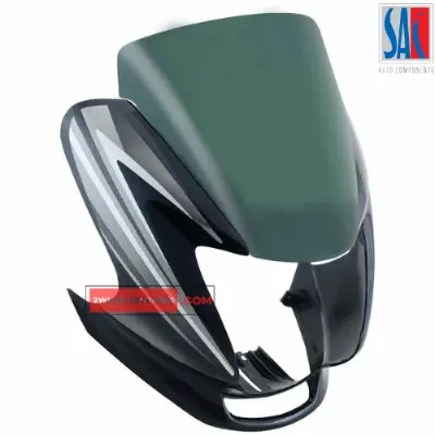 Passion Pro Headlight Visor Analog Meter Black With Grey Sticker Genuine Headlight Visor -