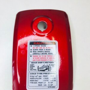 petrol tank lid plate r for splendor plus red color for all model