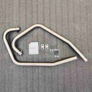Powerage Performance Headers For Royal Enfield GT / Interceptor 650 Brushed Steel Finish Dual O2 Sensor 2025 Above