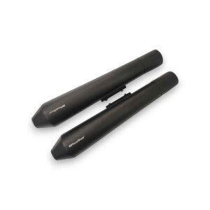 Powerage Slip Ons Exhaust For RE 650 Twins Black Long