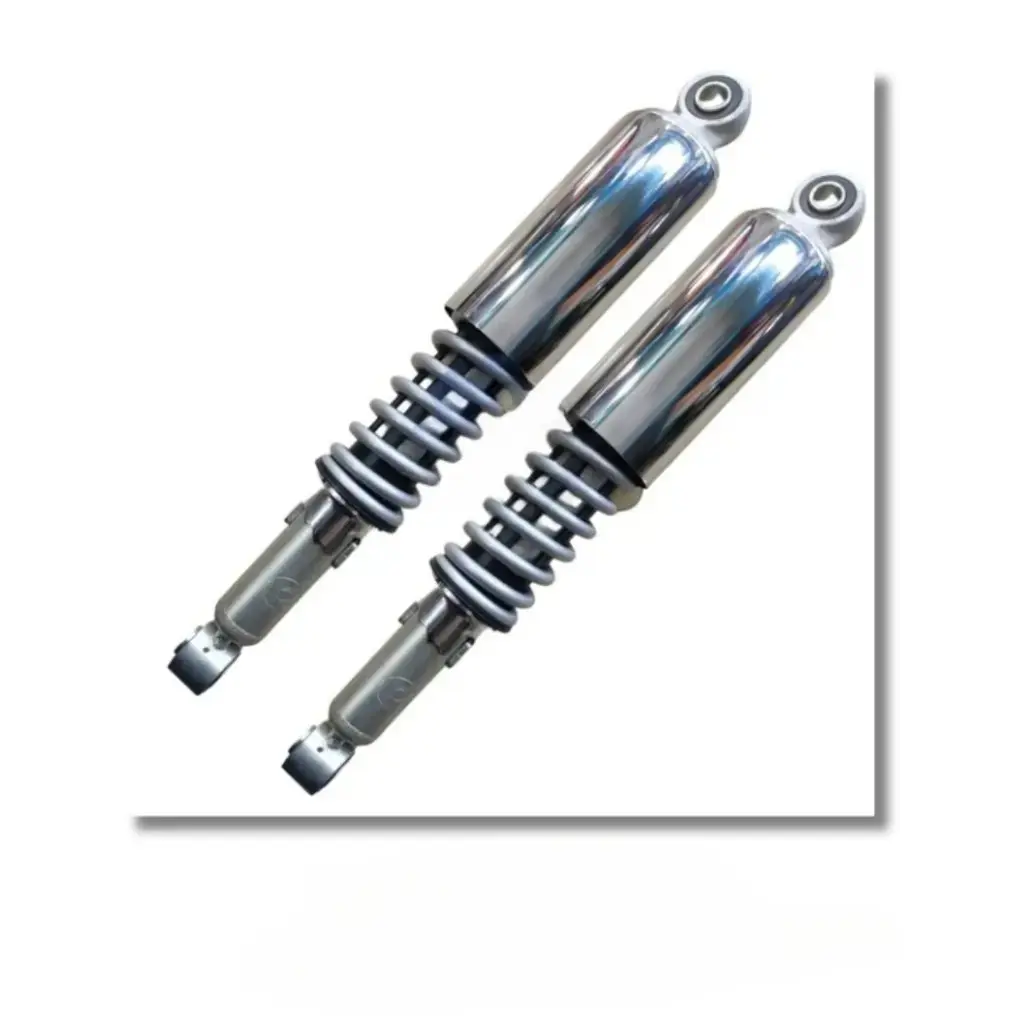 Rear Shock Absorber For Hero Super Splendor Bs6 | Set Of 2 | Silver | 2020 - Present Year Model