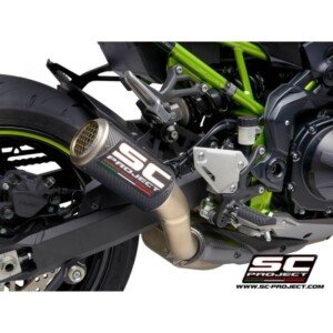 SC Project CR T Carbon Fiber Exhaust with Carbon Protection Kawasaki Z900 (2020 24)