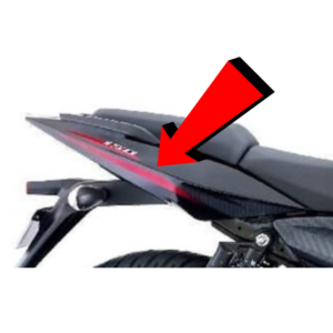 Seat Cowl Black Paint Red Decall For Bajaj Pulsar 150 BS4
