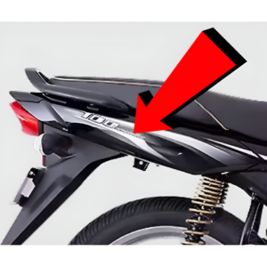 Seat Cowl Ebony Black White Decall For Bajaj Platina 100 BS6