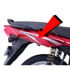 Seat Cowl Red With White Decall For Bajaj Platina 100 BS6