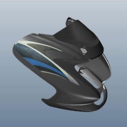 Set Cowl Front Black (type -1) For Passion-hz | Hero