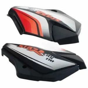 Side Panel/cover-tvs Star Cvti 110cc Latest (type-3) Black (red Stk)