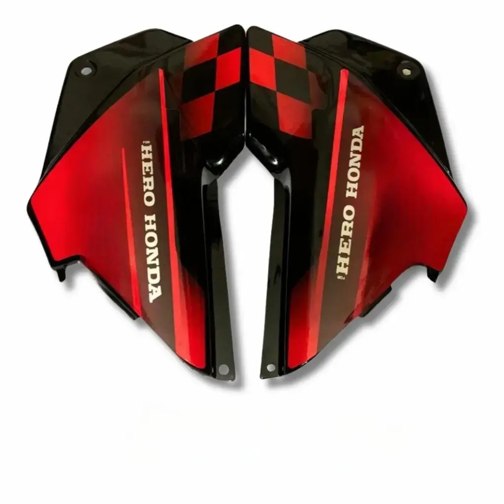 Side Panel For Hero Glamour | Type1 | Asfs | Black & Red Colour
