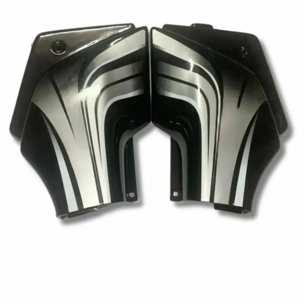 Side Panel For Hero Passion Pro | Digital Model | Black & Silver Colour