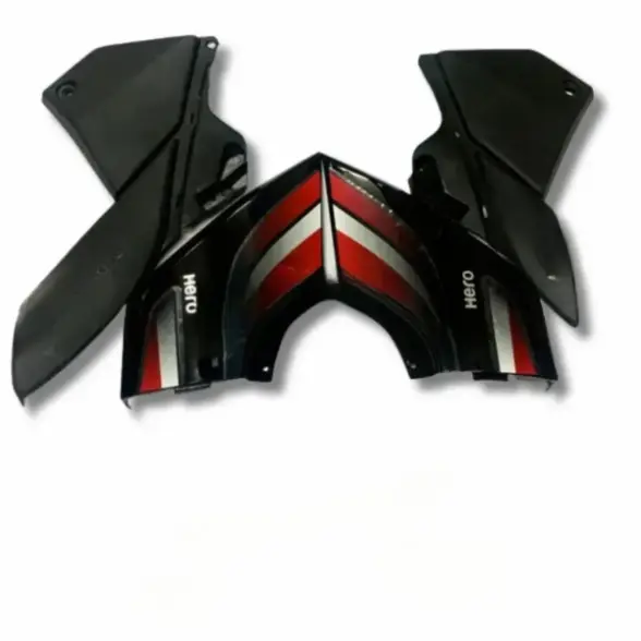 Side Panel For Hero Passion X Pro | Type 2 | Set Of 4 | Black & Red Colour
