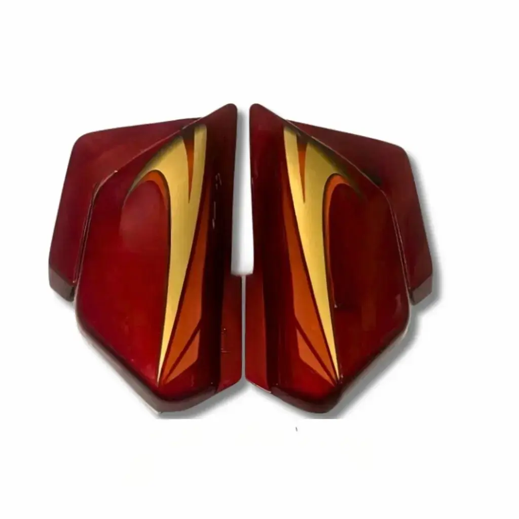 Side Panel For Hero Splendor | Alloy Wheel | Red & Orange Colour