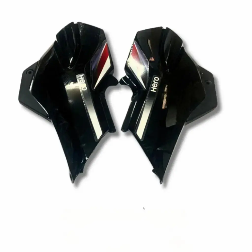 Side Panel For Hero Super Splendor | Type 2 | Type 7 Sticker | Black & Red Colour