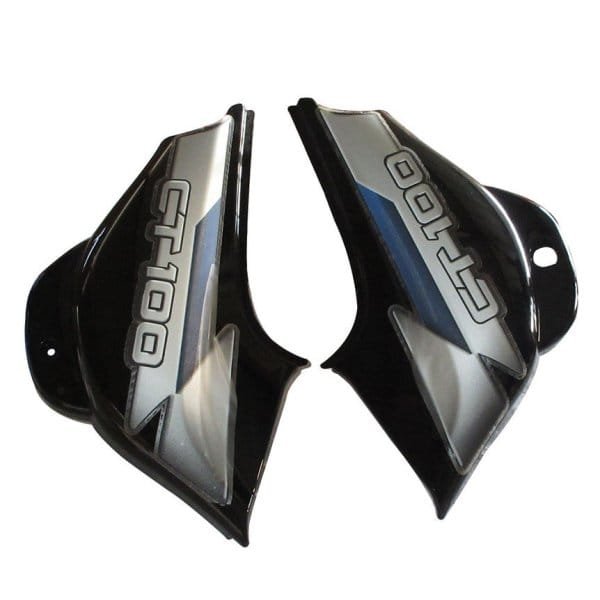 Side Panel / Side Cowl Set Fit For Bajaj Ct-100 Black (blue Sticker)