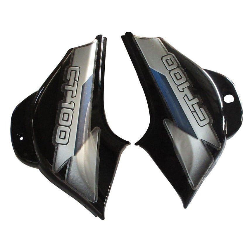 Side Panel / Side Cowl Set Fit For Bajaj Ct-100 Black (blue Sticker)