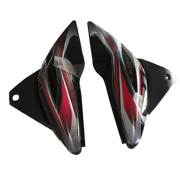 Side Panel / Side Cowl Set Fit For Bajaj Discover 100cc (3d Type) Black(purple Sticker)