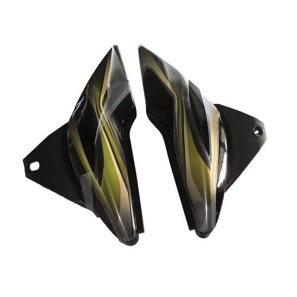 Side Panel / Side Cowl Set Fit For Bajaj Discover 100cc (3d Type) Black(green Sticker)