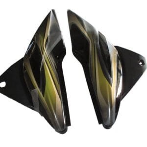 Side Panel / Side Cowl Set Fit For Bajaj Discover 100cc (3d Type) Black(green Sticker)
