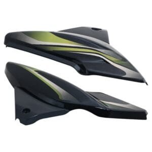 Side Panel / Side Cowl Set Fit For Bajaj Discover 125cc/150cc (3d Type) Black(green Sticker)