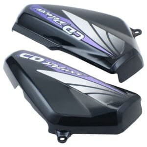 Side Panel / Side Cowl Set Fit For Hero Cd-deluxe New Model Black (blue Sticker)