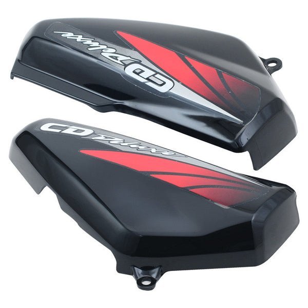 Side Panel / Side Cowl Set Fit For Hero Cd-deluxe New Model Black (red Sticker) - Image 3