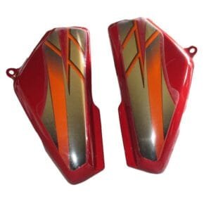 Side Panel / Side Cowl Set Fit For Hero Cd-deluxe New Model (self Start) Candy Blazing Red (orange Sticker)