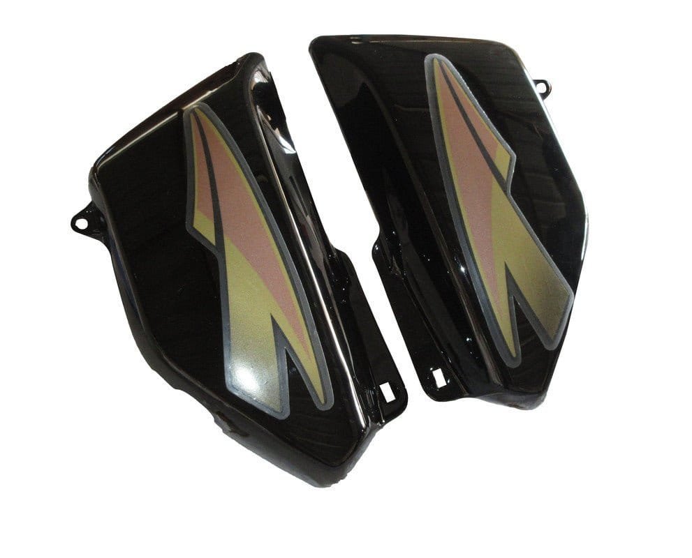 Side Panel / Side Cowl Set Fit For Hero Cd-deluxe Old Model (spld. Type) Black (golden Sticker)