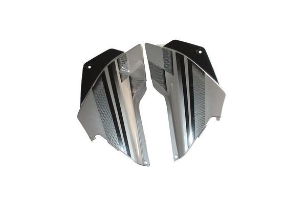 Side Panel / Side Cowl Set Fit For Hero Glamour Latest Cloud Silver For Black Bike - Image 3