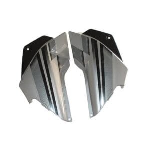Side Panel / Side Cowl Set Fit For Hero Glamour Latest Cloud Silver For Black Bike