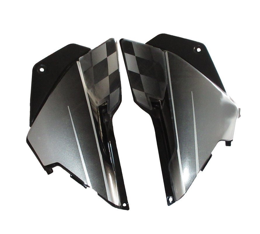 Side Panel / Side Cowl Set Fit For Hero Glamour New Model Black(silver Sticker)