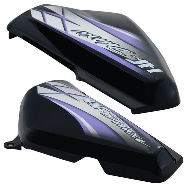 Side Panel / Side Cowl Set Fit For Hero Hf-deluxe Black (blue Sticker)