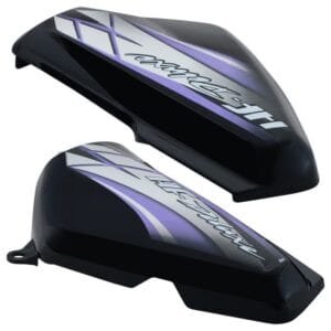 Side Panel / Side Cowl Set Fit For Hero Hf-deluxe Black (blue Sticker)