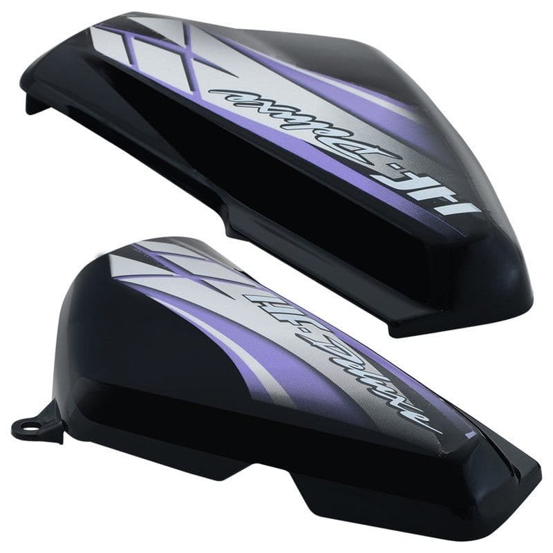 Side Panel / Side Cowl Set Fit For Hero Hf-deluxe Black (blue Sticker)