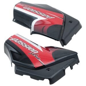 Side Panel / Side Cowl Set Fit For Hero Passion Plus Black(red Sticker)