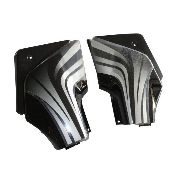 Side Panel / Side Cowl Set Fit For Hero Passion Pro Black For Silver Bike