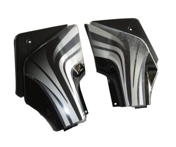 Side Panel / Side Cowl Set Fit For Hero Passion Pro Black For Silver Bike