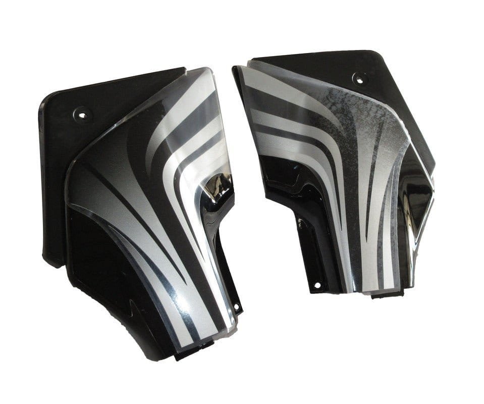 Side Panel / Side Cowl Set Fit For Hero Passion Pro Black For Silver Bike