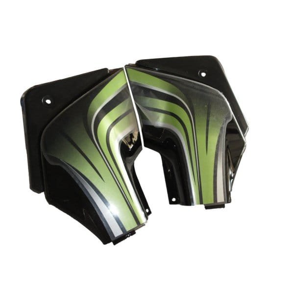 Side Panel / Side Cowl Set Fit For Hero Passion Pro Digital Black Col. For Parrot Green Bike