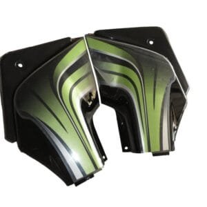 Side Panel / Side Cowl Set Fit For Hero Passion Pro Digital Black Col. For Parrot Green Bike