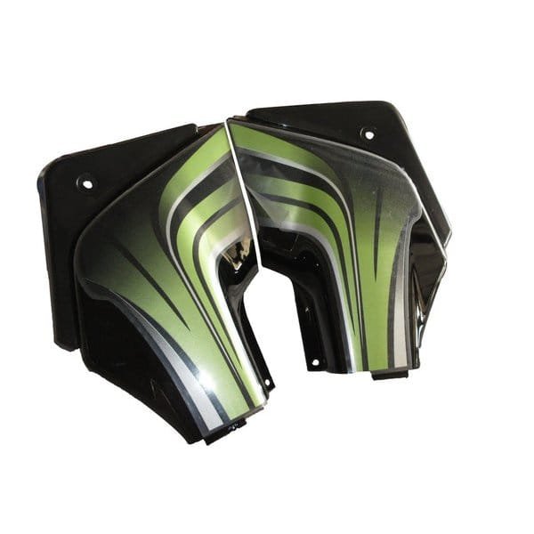 Side Panel / Side Cowl Set Fit For Hero Passion Pro Digital Black Col. For Parrot Green Bike