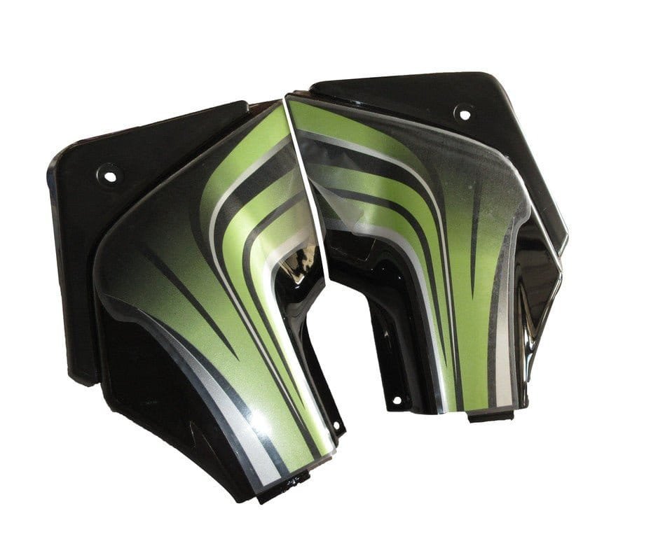 Side Panel / Side Cowl Set Fit For Hero Passion Pro Digital Black Col. For Parrot Green Bike