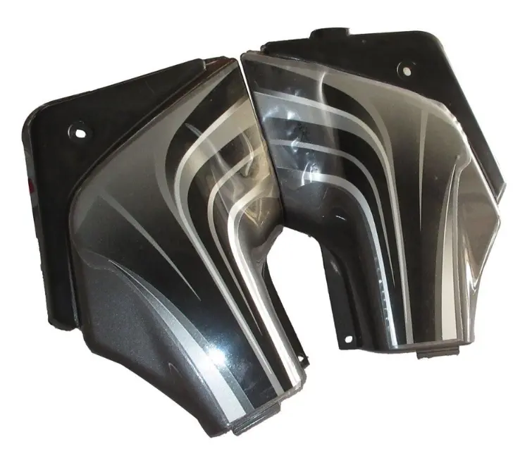 Side Panel / Side Cowl Set Fit For Hero Passion Pro Digital Heavy Grey Colour For Black Bike