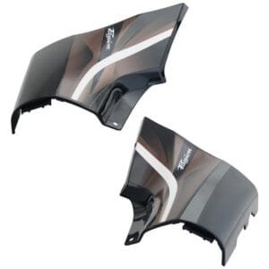 Side Panel / Side Cowl Set Fit For Hero Passion Pro Type 3 Black Colour For Brown Bike (brown Sticker)