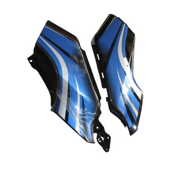 Side Panel / Side Cowl Set Fit For Hero Passion Xpro Black Colour For Blue Bike (blue Sticker)