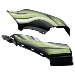Side Panel / Side Cowl Set Fit For Hero Passion Xpro Black Colour For Green Bike (green Sticker)