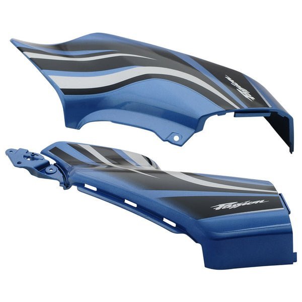 Side Panel / Side Cowl Set Fit For Hero Passion Xpro Forest Blue Colour For Black Bike (blue Sticker) - Image 2