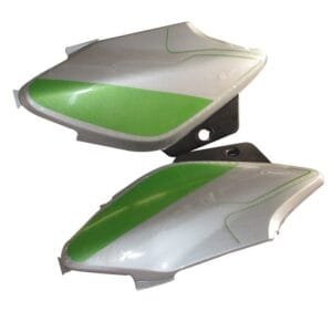 Side Panel / Side Cowl Set Fit For Hero Splendor I-smart Cloud Silver For Green Bike