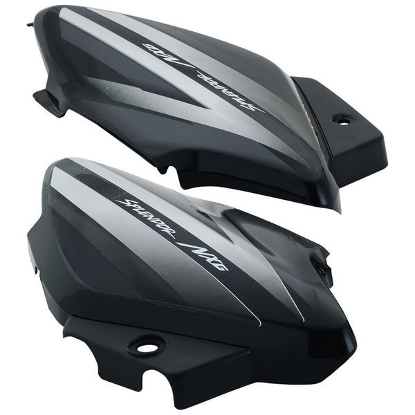 Side Panel / Side Cowl Set Fit For Hero Splendor Nxg Latest Black (silver Sticker) - Image 2
