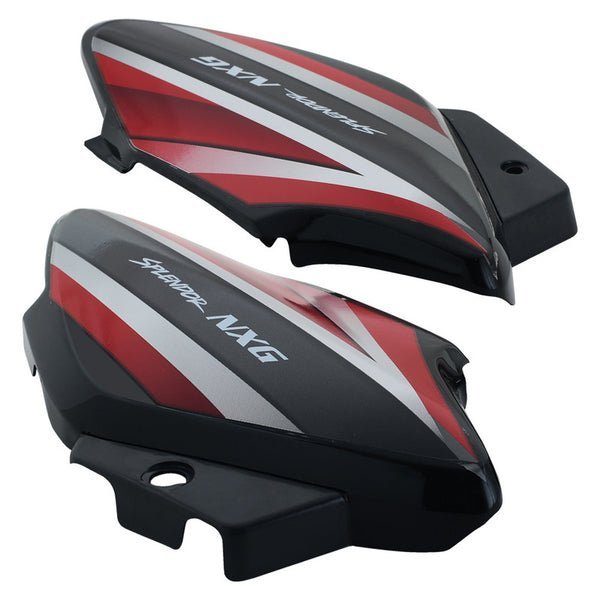 Side Panel / Side Cowl Set Fit For Hero Splendor Nxg Latest (new Graphics) Black (red Sticker) - Image 2
